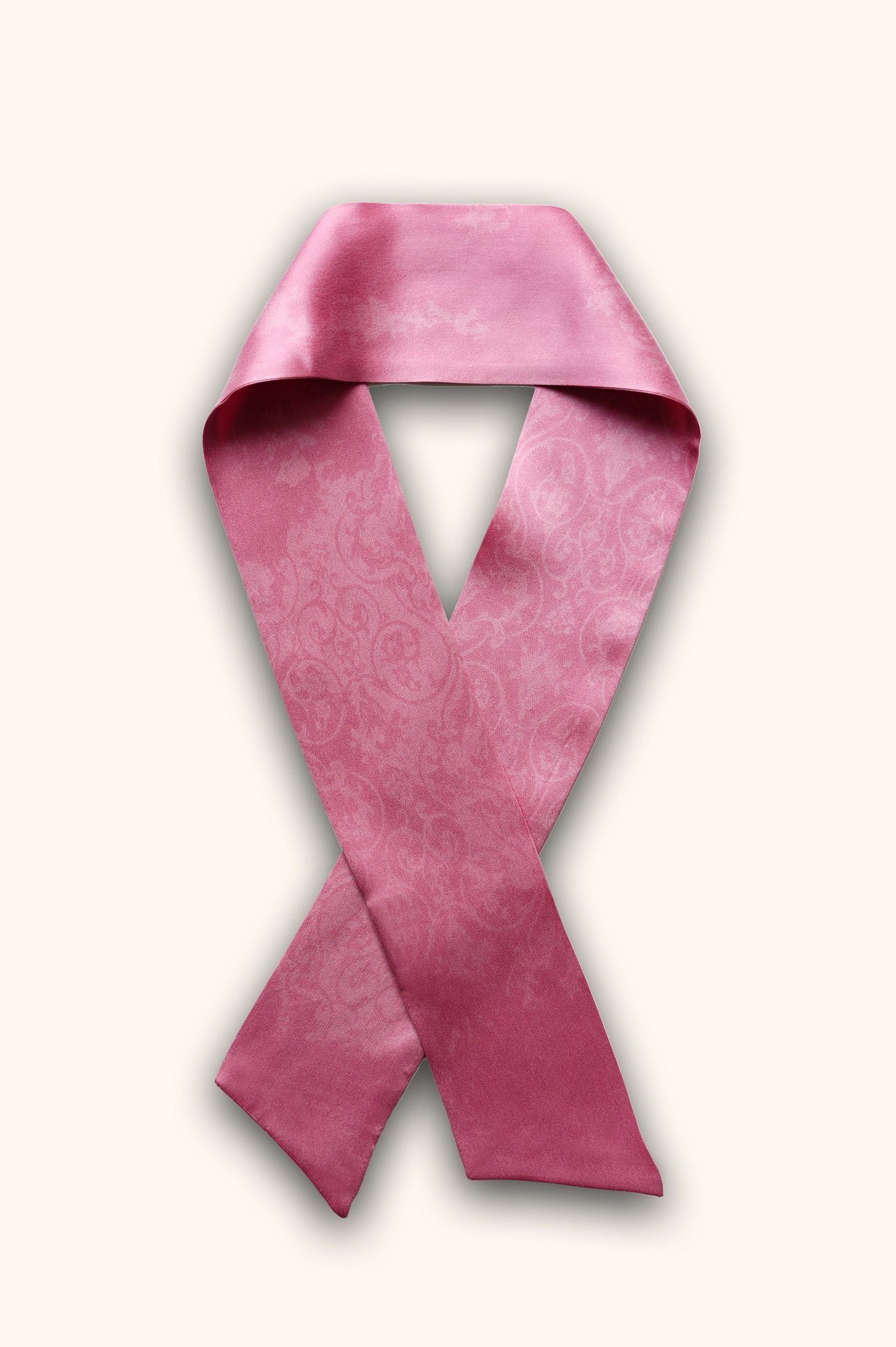 DIBADIB | Velvet Reverie Silk Ribbon Scarf - Charming Pink