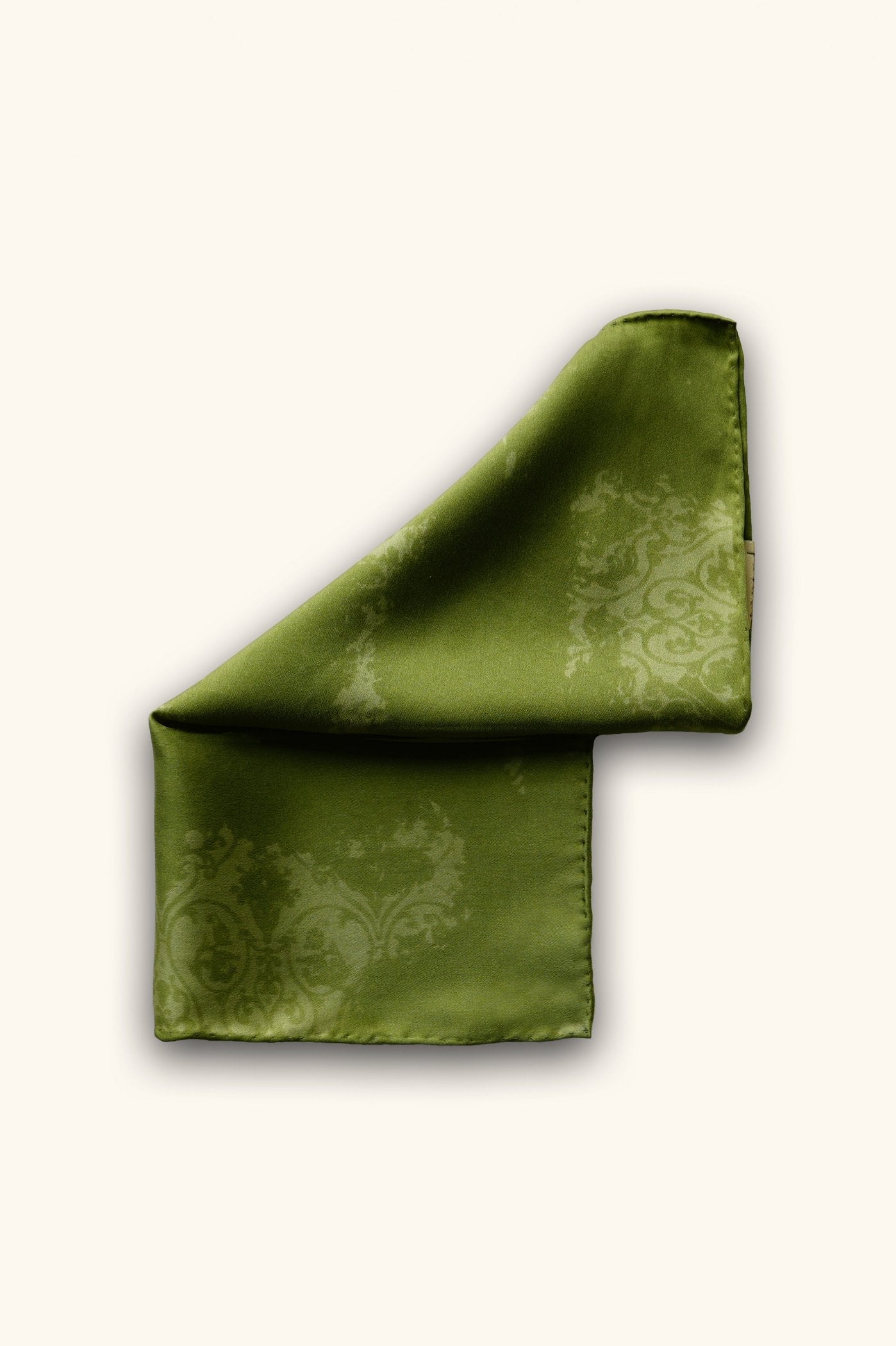 DIBADIB | Velvet Reverie Silk Pocket Square - Vintage Green