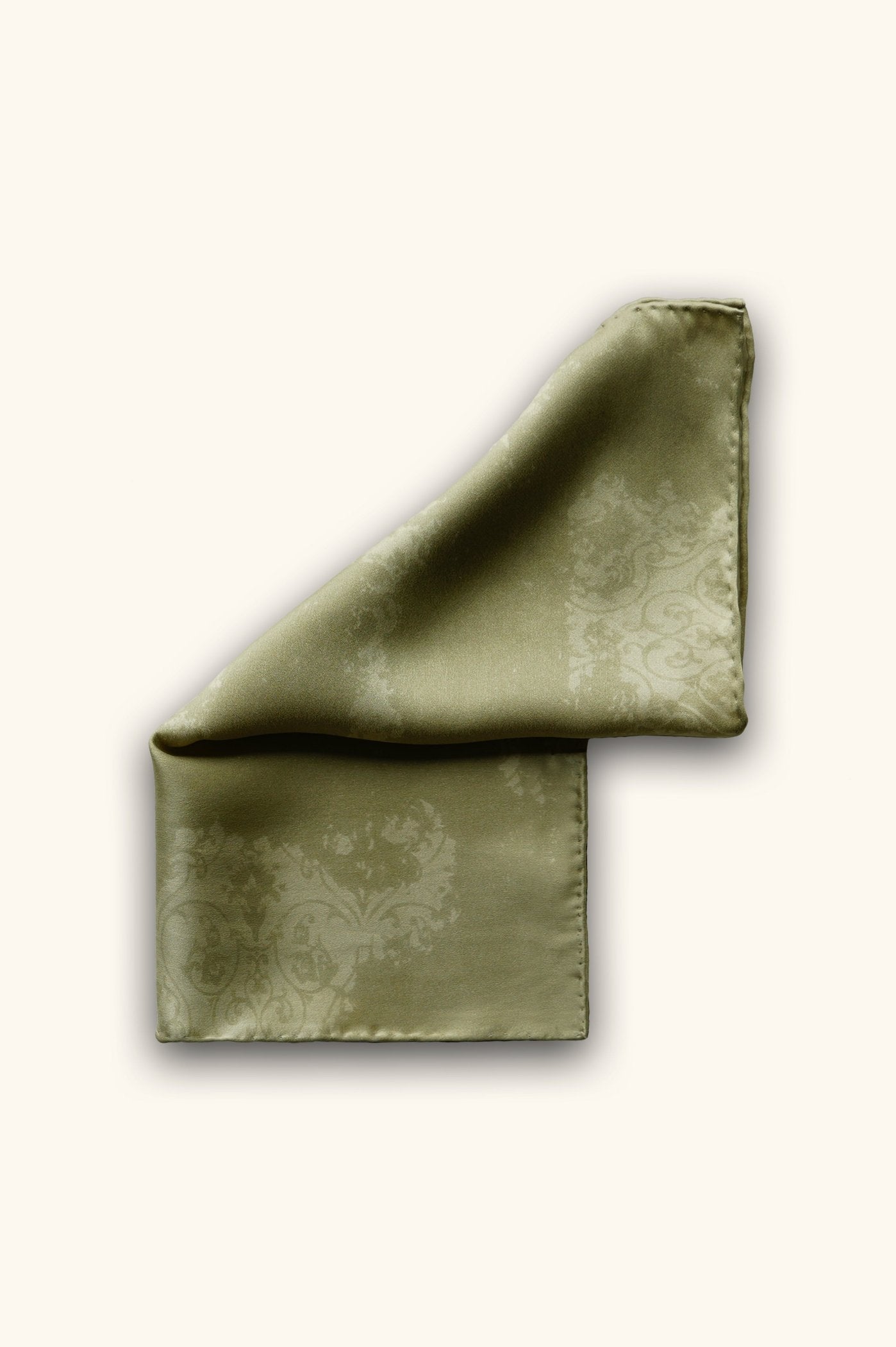 DIBADIB | Velvet Reverie Silk Pocket Square - Khaki