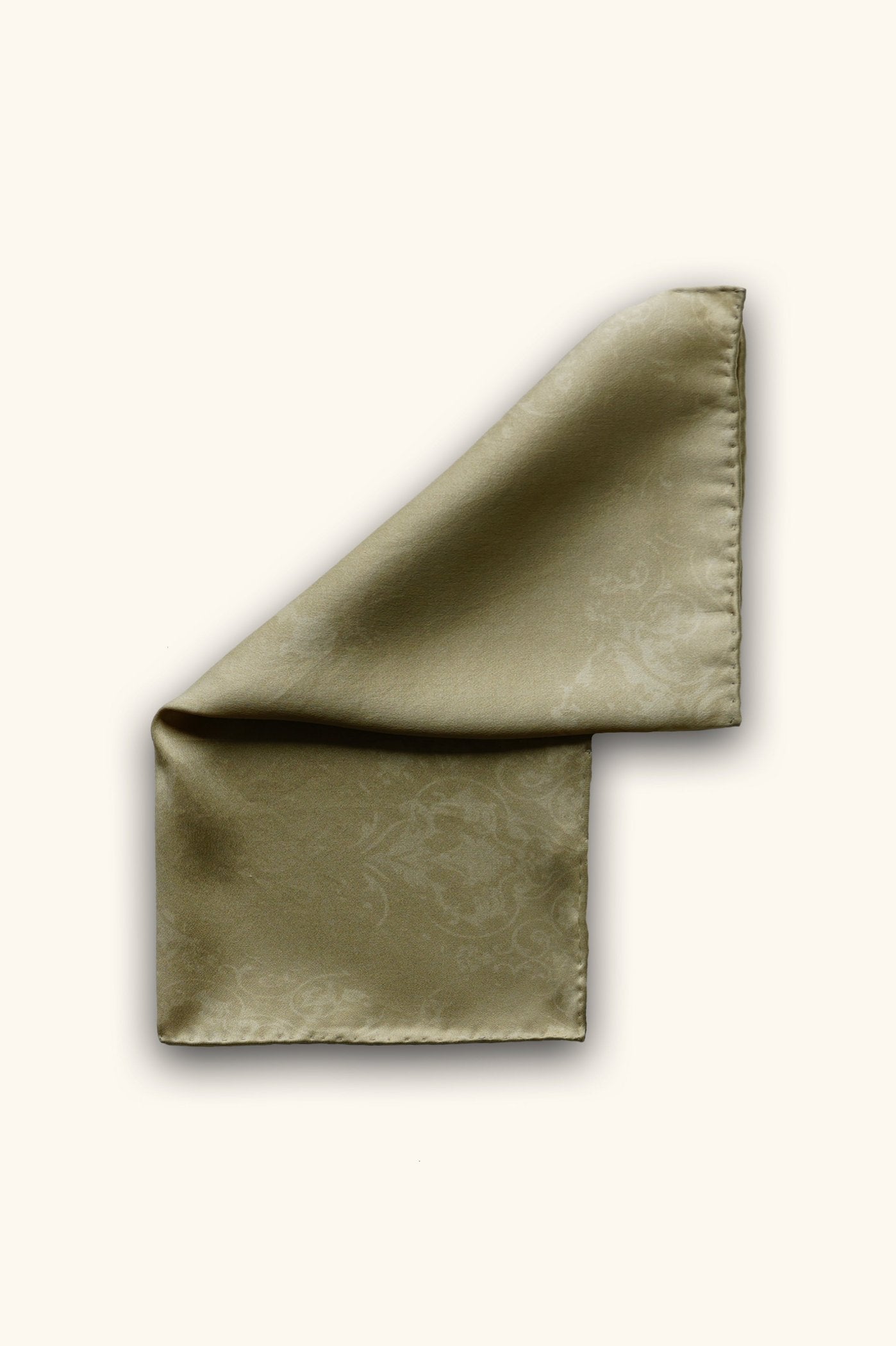 DIBADIB | Velvet Reverie Silk Pocket Square - Beige