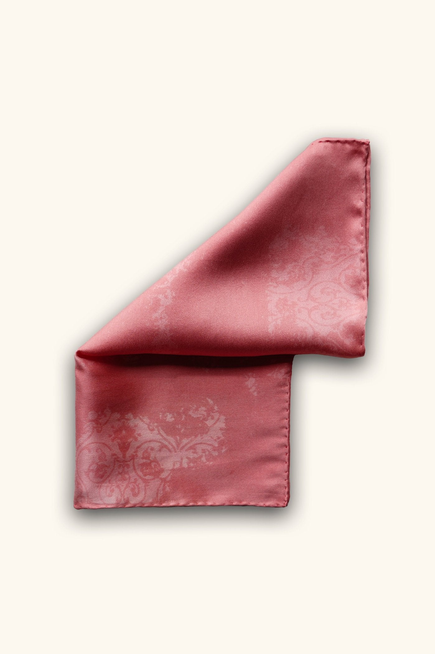 DIBADIB | Velvet Reverie Silk Pocket Square - Rose Peach