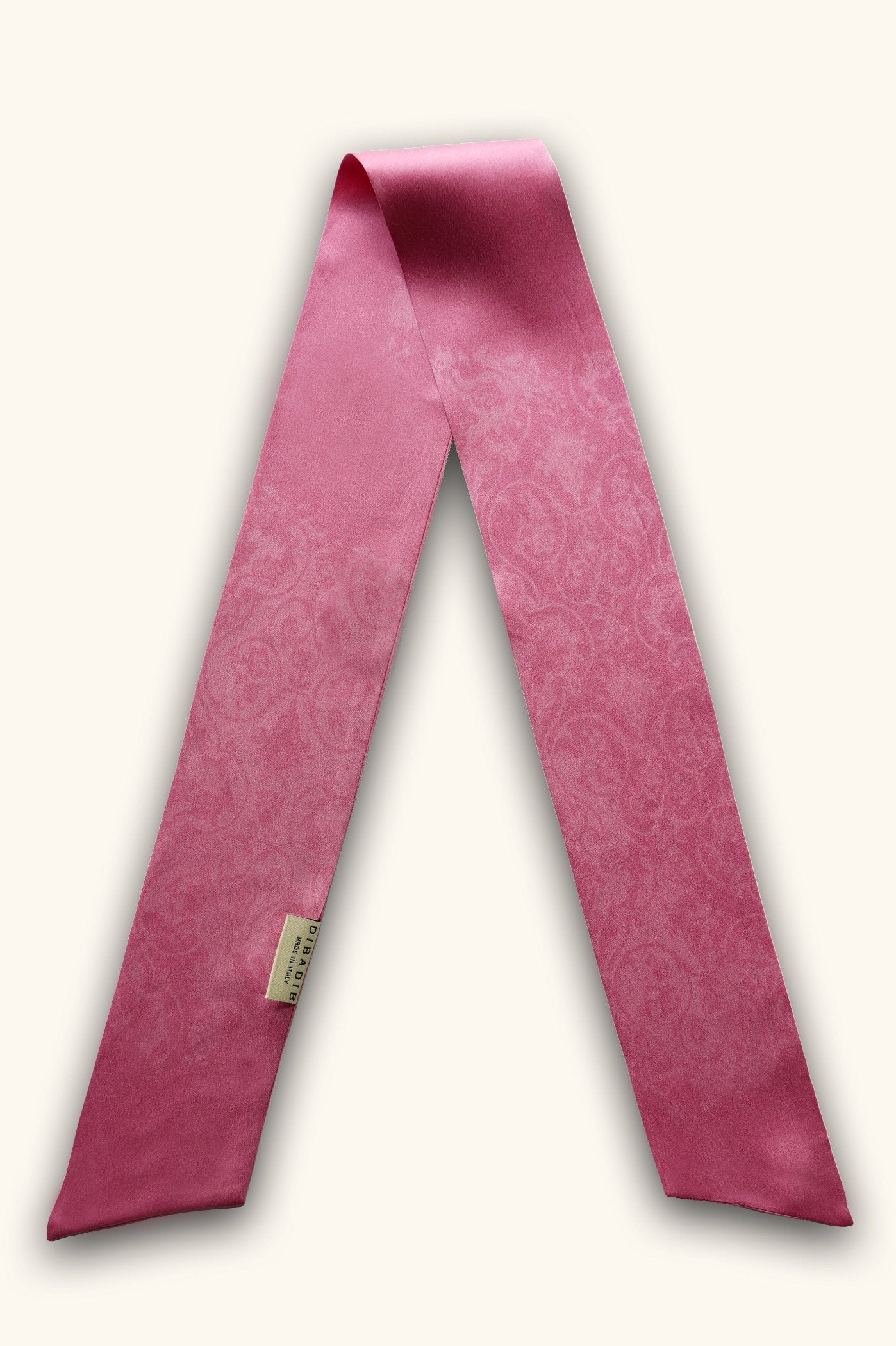 DIBADIB | Velvet Reverie Silk Ribbon Scarf - Charming Pink