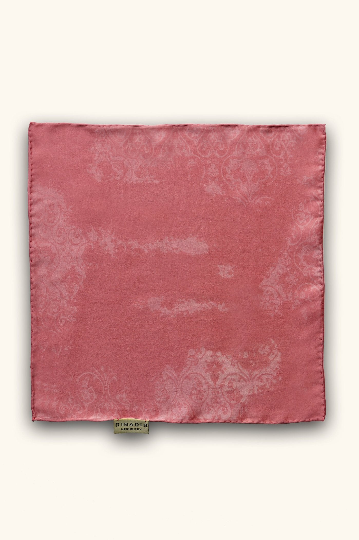 DIBADIB | Velvet Reverie Silk Pocket Square - Rose Peach