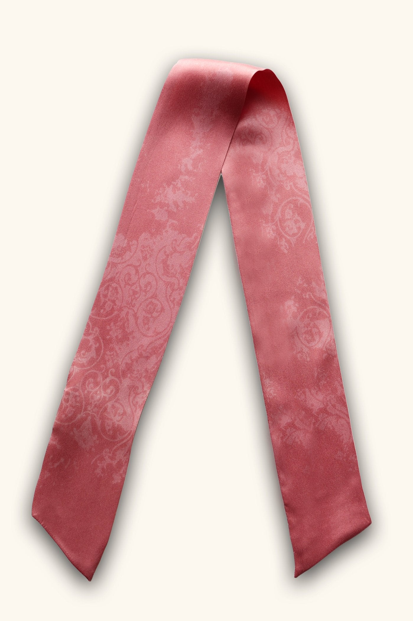 DIBADIB | Velvet Reverie Silk Ribbon Scarf - Rose Peach