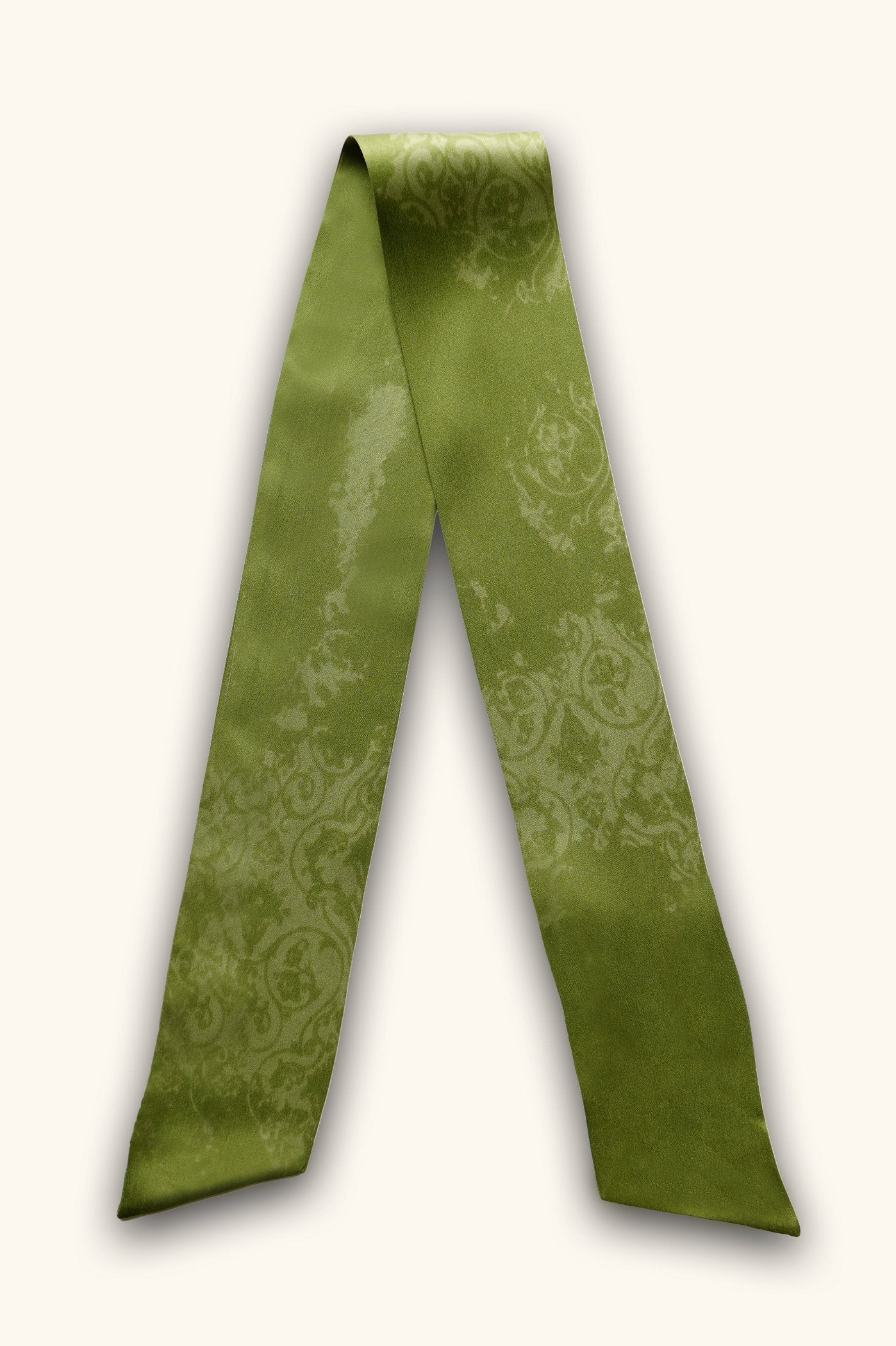 DIBADIB | Velvet Reverie Silk Ribbon Scarf - Vintage Green