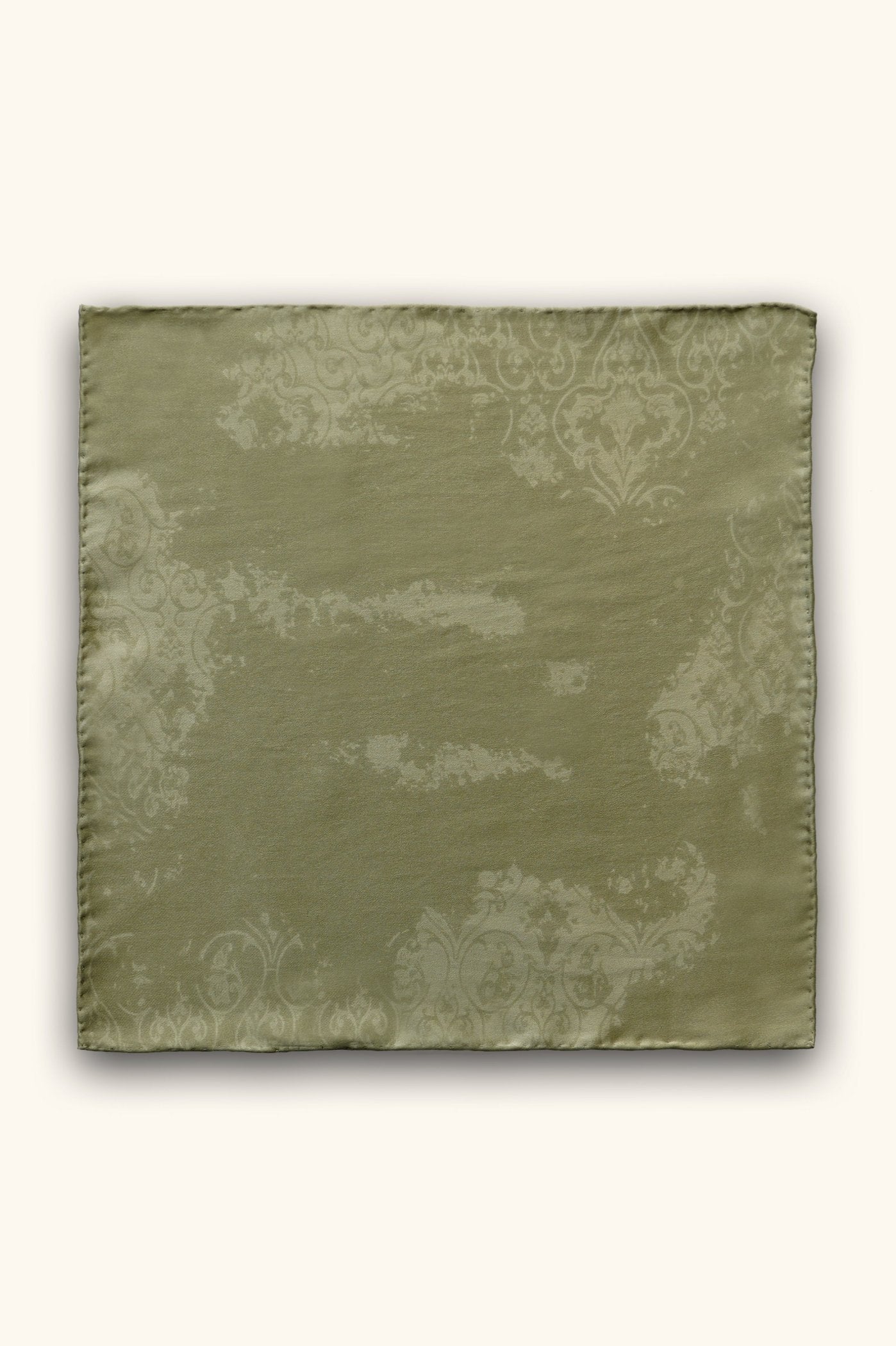 DIBADIB | Velvet Reverie Silk Pocket Square - Khaki