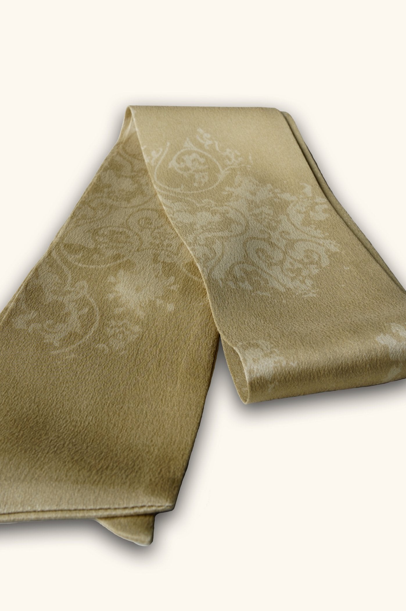 DIBADIB | Velvet Reverie Silk Ribbon Scarf - Royal Beige