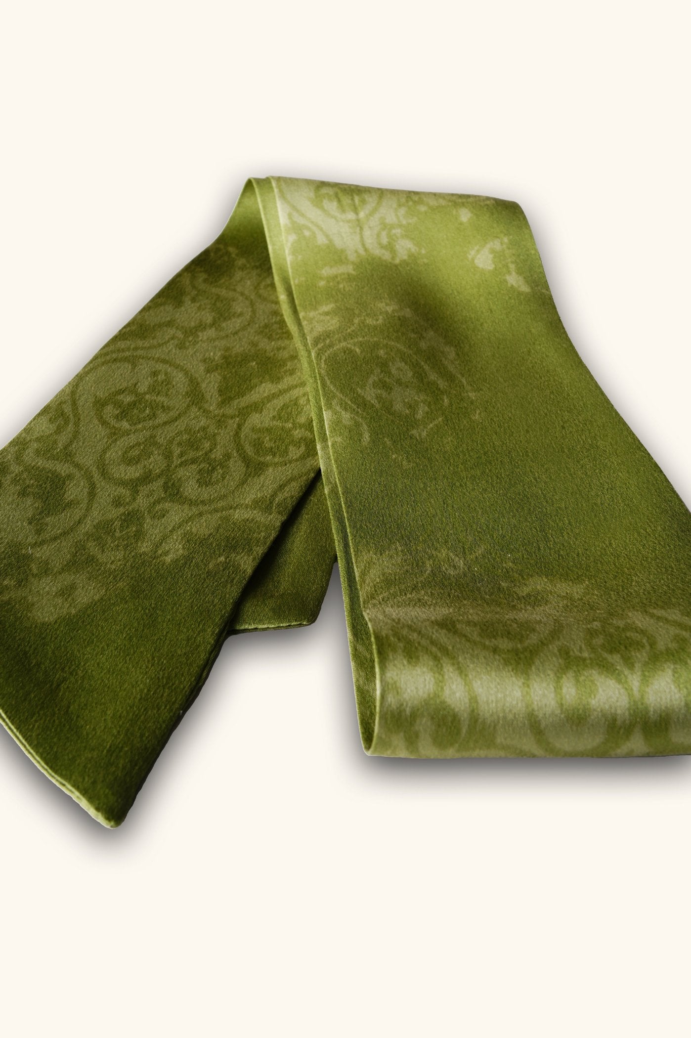 DIBADIB | Velvet Reverie Silk Ribbon Scarf - Vintage Green