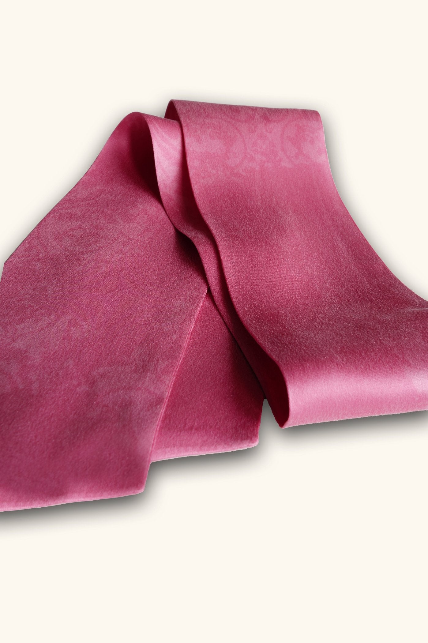 DIBADIB | Velvet Reverie Silk Ribbon Scarf - Charming Pink