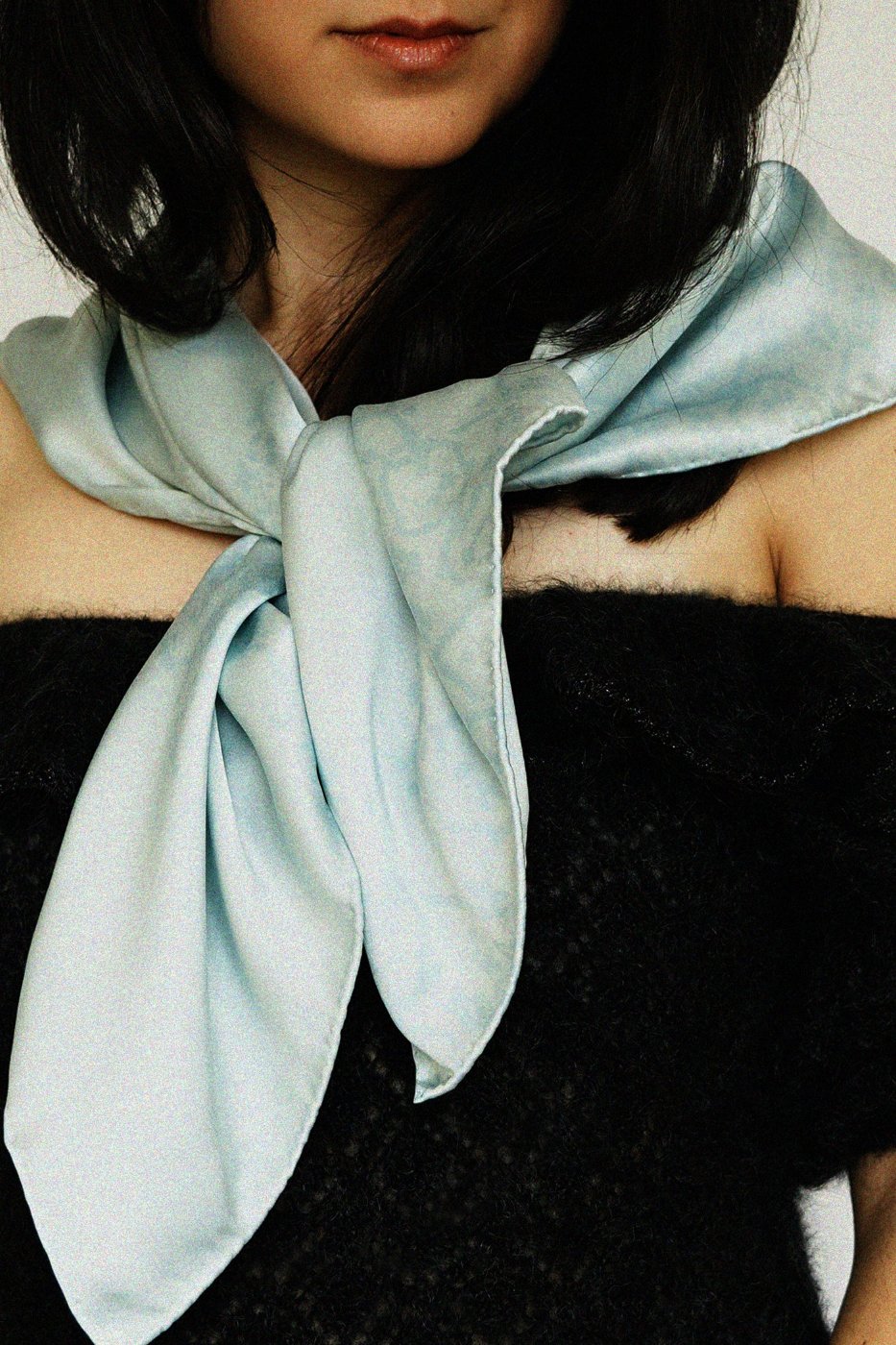 DIBADIB | Velour Voyage Silk Scarf - Moonstone Blue